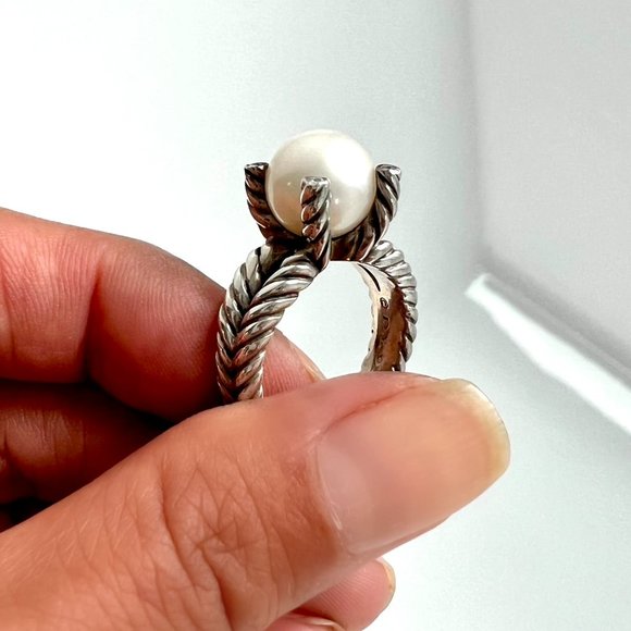 David Yurman Cable Collections Pearl Ring - Great Xmas Idea! - Picture 3 of 3